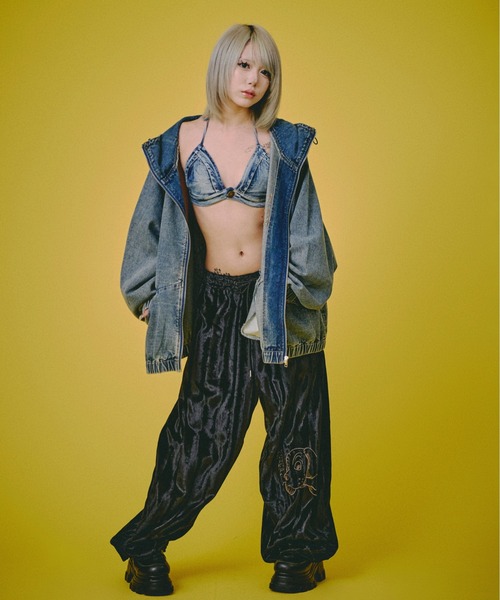 GALFY（ガルフィー）の「GALFY-ぐるグニャデニムパーカー（デニムジャケット・メンズ・ブラック/ブラウン/ブルー・XL/L）」の7枚目の写真