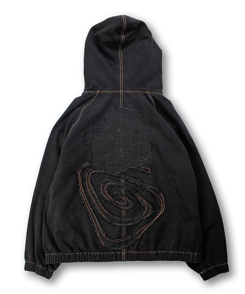 GALFY（ガルフィー）の「GALFY-ぐるグニャデニムパーカー（デニムジャケット・メンズ・ブラック/ブラウン/ブルー・XL/L）」の9枚目の写真