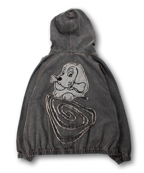 GALFY（ガルフィー）の「GALFY-ぐるグニャデニムパーカー（デニムジャケット・メンズ・ブラック/ブラウン/ブルー・XL/L）」の11枚目の写真