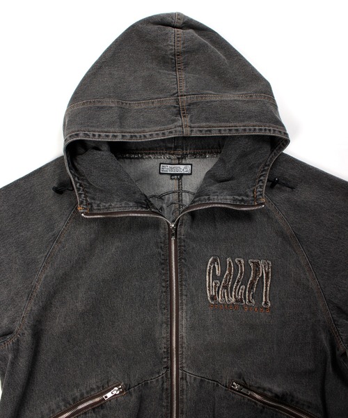 GALFY（ガルフィー）の「GALFY-ぐるグニャデニムパーカー（デニムジャケット・メンズ・ブラック/ブラウン/ブルー・XL/L）」の14枚目の写真