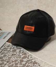 UNIVERSAL OVERALL（ユニバーサルオーバーオール）の「UNIVERSAL OVERALL ヴィンテージ エコレザー キャップ サイズ調整付き CAP 帽子 男女兼用（キャップ）」