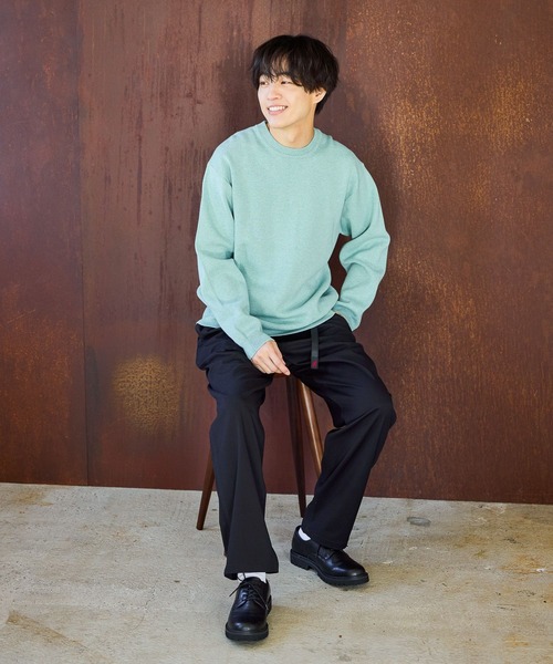 GLOBAL WORK(グローバルワーク)の「スウェットライクオテラクニット/581064(ニット/セーター・メンズ・ブラック/ダークブラウン/ライトグレー/カーキ/チャコールグレー/グレー・X-LARGE/SMALL/LARGE/MEDIUM)」の21枚目の写真