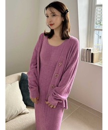 SNIDEL HOME（スナイデルホーム）の「【WarmMisty】【吸湿発熱】 ハートボタンカーディガン（ルームウェア/パジャマ）」