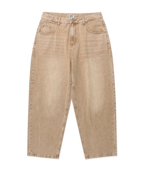 Wacky WiLLy(ワッキーウィリー)の「バルーンフィットデニムパンツベージュ(デニムパンツ・レディース・その他・SMALL/MEDIUM/LARGE)」の1枚目の写真