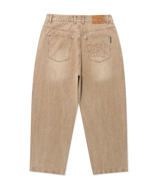 Wacky WiLLy(ワッキーウィリー)の「バルーンフィットデニムパンツベージュ(デニムパンツ・レディース・その他・SMALL/MEDIUM/LARGE)」の3枚目の写真