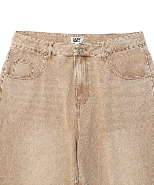 Wacky WiLLy(ワッキーウィリー)の「バルーンフィットデニムパンツベージュ(デニムパンツ・レディース・その他・SMALL/MEDIUM/LARGE)」の4枚目の写真
