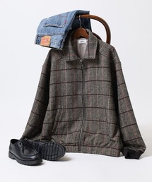 ATELANE（アテレーン）の「ATELANE ツイードチェックボンバージャケット（ブルゾン）」