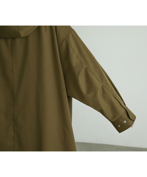 n'OrLABEL（ノアールレーベル）の「『ハーフネックモッズコート』（モッズコート・レディース・ブラック/カーキ・FREE）」の18枚目の写真