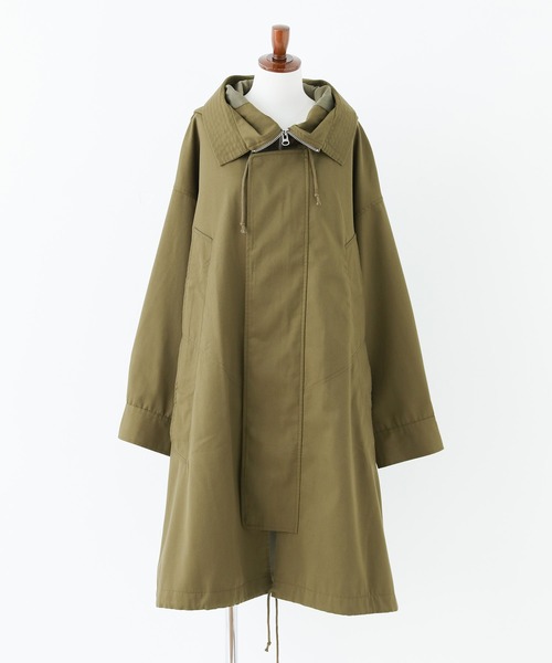 n'OrLABEL（ノアールレーベル）の「『ハーフネックモッズコート』（モッズコート・レディース・ブラック/カーキ・FREE）」の20枚目の写真