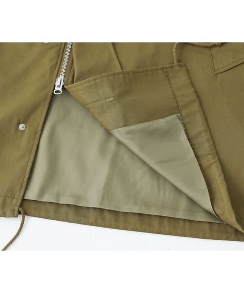 n'OrLABEL（ノアールレーベル）の「『ハーフネックモッズコート』（モッズコート・レディース・ブラック/カーキ・FREE）」の5枚目の写真