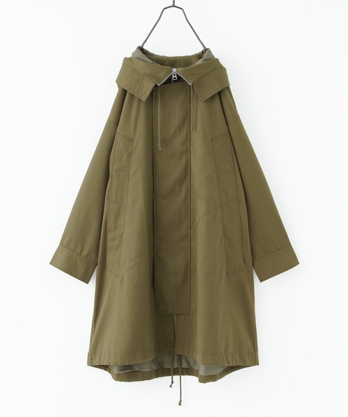 n'OrLABEL（ノアールレーベル）の「『ハーフネックモッズコート』（モッズコート・レディース・ブラック/カーキ・FREE）」の7枚目の写真