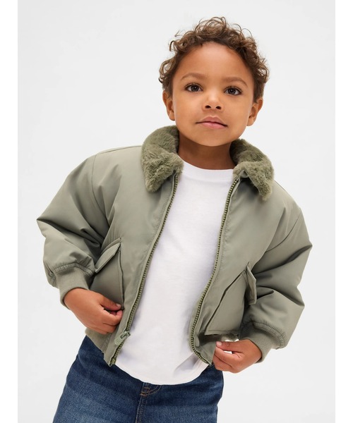 セール】フェイクファー襟 ボンバージャケット (幼児・ベビー