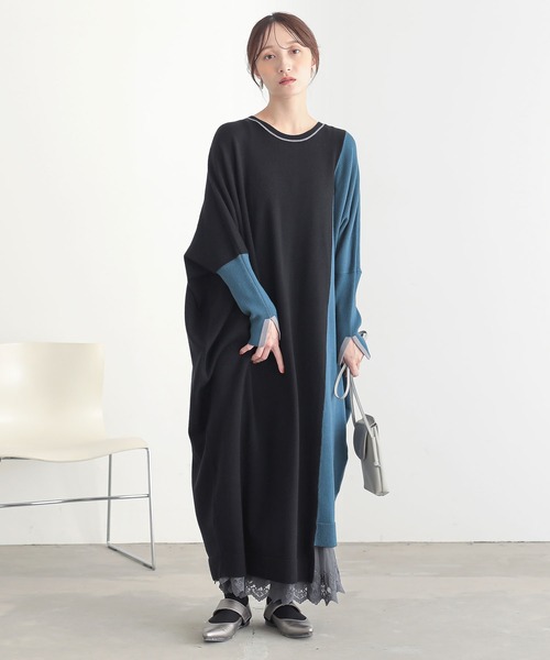 n'OrLABEL（ノアールレーベル）の「『裏起毛Ver.贅沢レースロングペチワンピース』（ワンピース・レディース・チャコール/ブラック/アイボリー・1/2）」の21枚目の写真