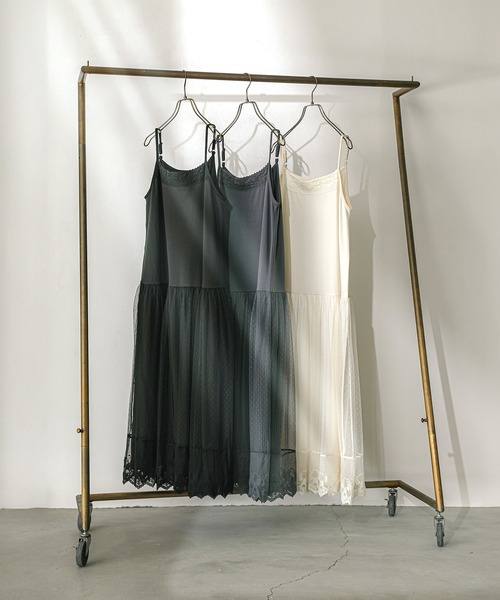 n'OrLABEL（ノアールレーベル）の「『裏起毛Ver.贅沢レースロングペチワンピース』（ワンピース・レディース・チャコール/ブラック/アイボリー・1/2）」の20枚目の写真