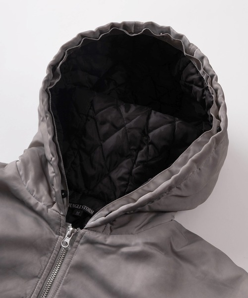 SlashDate（スラッシュデイト）の「【82】ヴィンテージライク ファーフード フライトブルゾン/ボンバージャケット/ダブルジップ/ミリタリー/アメカジ（ブルゾン・メンズ・カーキ/ブラック/グレー・L/M）」の7枚目の写真