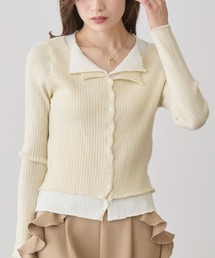 Jayro（ジャイロ）の「バイカラーレイヤードニット（ニット/セーター）」