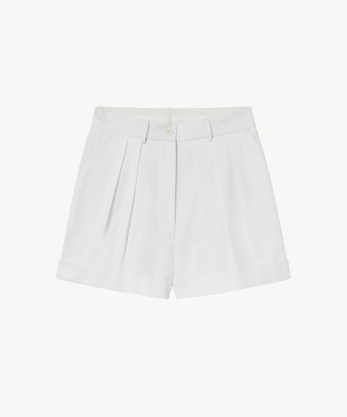 LADY VOLUME(レディーボリューム)の「プリーツターンアップパンツ (ホワイト)(その他パンツ・レディース・その他・MEDIUM/SMALL)」の2枚目の写真
