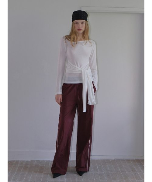 ETMON（エトモン）の「Lined Track Pants, Wine（スウェットパンツ・レディース・その他・F）」の2枚目の写真