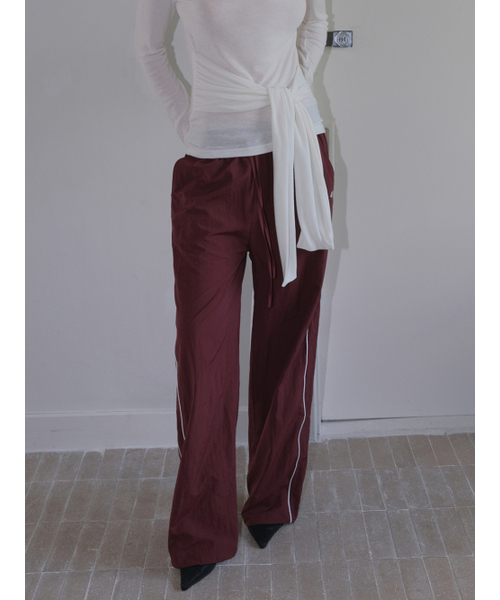 ETMON（エトモン）の「Lined Track Pants, Wine（スウェットパンツ・レディース・その他・F）」の3枚目の写真