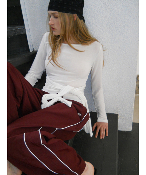 ETMON（エトモン）の「Lined Track Pants, Wine（スウェットパンツ・レディース・その他・F）」の4枚目の写真
