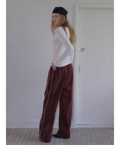 ETMON（エトモン）の「Lined Track Pants, Wine（スウェットパンツ・レディース・その他・F）」の6枚目の写真