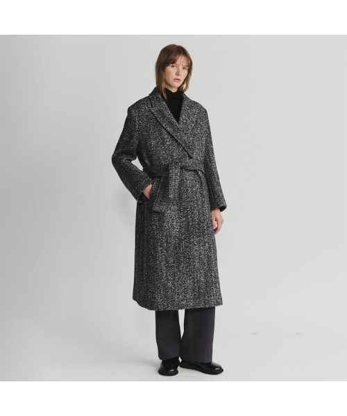 NOEUD(ノウドゥ)の「Hidden button double coat (Herringbone)(チェスターコート・レディース・その他・FREE)」の5枚目の写真