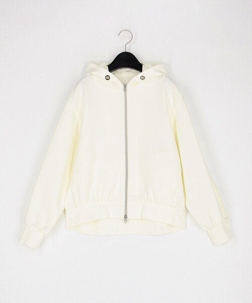 COMME CA(コムサ)の「〔 TALLサイズ 〕 クリアストレッチポンチ パーカー(パーカー・レディース・オフホワイト・15号)」の1枚目の写真