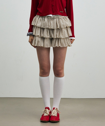 MINI HEART CANCAN SKIRT PANTS / BEIGE