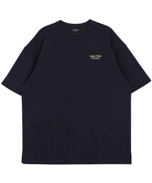 ASTRAL PROJECTION(アストラルプロジェクション)の「バックフィジカルトラベルラウンドネック15番手コットン半袖Tシャツ_ネイビー(Tシャツ/カットソー・メンズ・その他・X-LARGE/LARGE)」の2枚目の写真