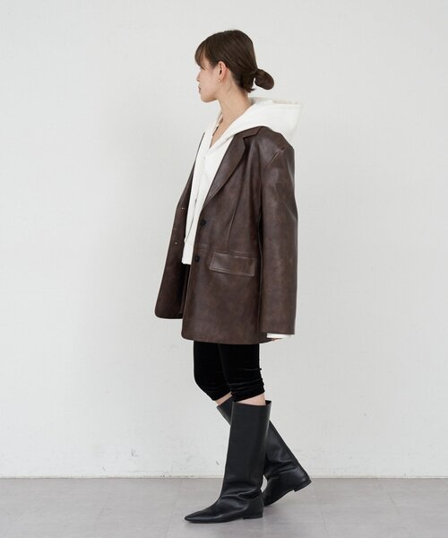 SHENERY（シーナリー）の「ダブルジップフーディー（パーカー・レディース・オフホワイト/グレー・FREE）」の9枚目の写真