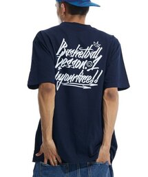 バスケットボールレッスン.1 半袖Tシャツ ネイビー ホワイト