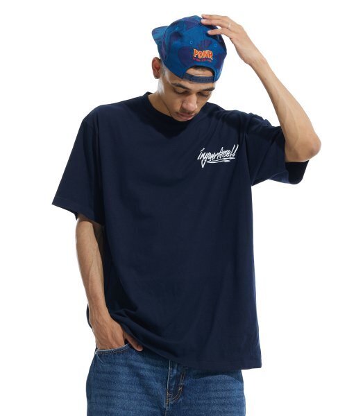 CREAM SODA LAB(クリームソーダラボ)の「バスケットボールレッスン.1 半袖Tシャツ ネイビー ホワイト(Tシャツ/カットソー・メンズ・その他・LARGE/MEDIUM/X-LARGE/XX-LARGE)」の3枚目の写真