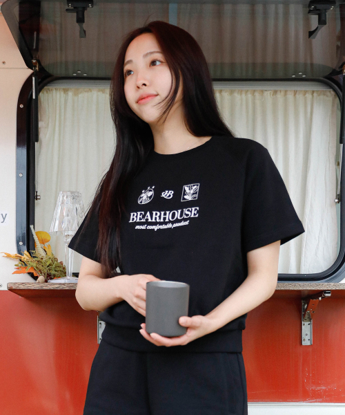 BEARHOUSE(ベアハウス)の「W コートニ(Cotny) ショートスウェット_BK(スウェット・レディース・その他・SMALL/MEDIUM)」の1枚目の写真