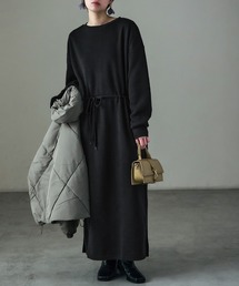 裏起毛 ドロストルームワンピース M-LLsize