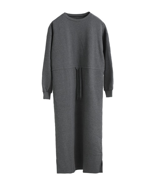 Fashion Letter（ファッションレター）の「裏起毛 ドロストルームワンピース M-LLsize（ルームワンピース・レディース・グレー/グレイッシュベージュ/ブラック/チャコール・LL/L/M）」の19枚目の写真