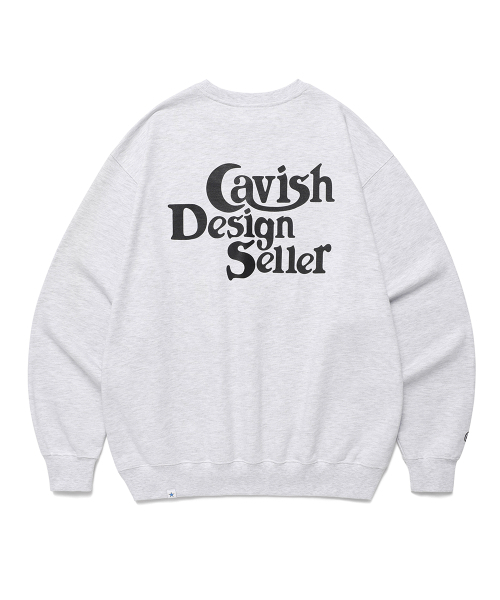 Cavish(カビシ)の「SELLER LOGO SWEATSHIRT LIGHT GREY(CV2EFUM441A)(スウェット・レディース・ライトグレー・SMALL/MEDIUM/LARGE/X-LARGE)」の1枚目の写真