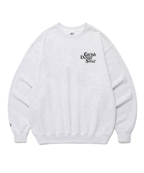Cavish(カビシ)の「SELLER LOGO SWEATSHIRT LIGHT GREY(CV2EFUM441A)(スウェット・レディース・ライトグレー・SMALL/MEDIUM/LARGE/X-LARGE)」の2枚目の写真