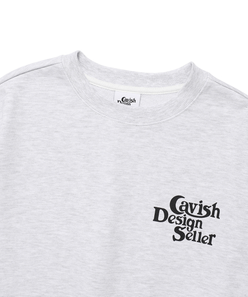 Cavish(カビシ)の「SELLER LOGO SWEATSHIRT LIGHT GREY(CV2EFUM441A)(スウェット・レディース・ライトグレー・SMALL/MEDIUM/LARGE/X-LARGE)」の3枚目の写真