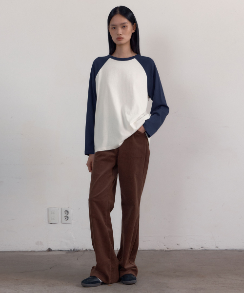 38COMEONCOMMON(38カモンコモン)の「Loose Raglan Long Sleeve T-Shirts (Navy)(Tシャツ/カットソー・レディース・その他・FREE)」の3枚目の写真