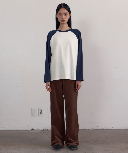 38COMEONCOMMON(38カモンコモン)の「Loose Raglan Long Sleeve T-Shirts (Navy)(Tシャツ/カットソー・レディース・その他・FREE)」の4枚目の写真