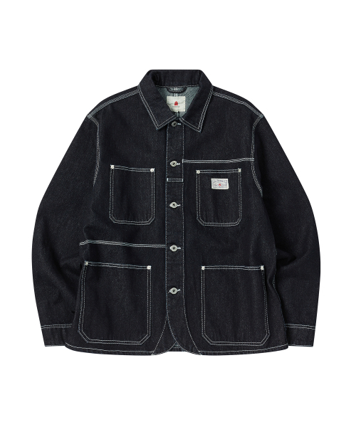 COMONINOZ（コモニノズ）の「DENIM WORK JACKET [INDIGO BLUE]（デニムジャケット・メンズ・ダークブルー・SMALL/MEDIUM/LARGE）」の2枚目の写真