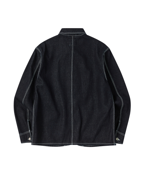 COMONINOZ（コモニノズ）の「DENIM WORK JACKET [INDIGO BLUE]（デニムジャケット・メンズ・ダークブルー・SMALL/MEDIUM/LARGE）」の3枚目の写真