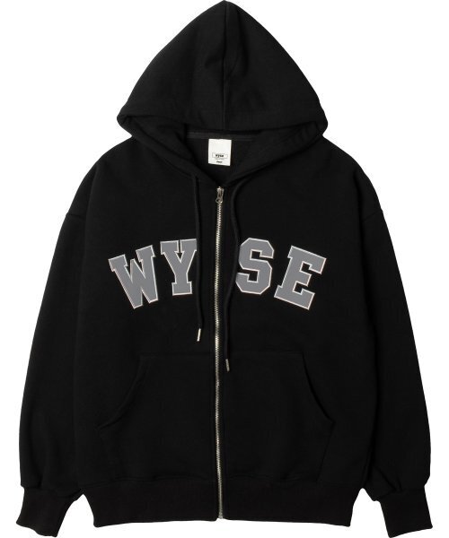 WYSE(ワイズ)の「カレッジフードジップアップVer2ブラック(パーカー・レディース・その他・MEDIUM/SMALL/LARGE)」の1枚目の写真