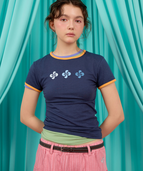 HERETIC(ヘレティック)の「CRESCENDO RINGER T-SHIRT / navy(Tシャツ/カットソー・レディース・その他・FREE)」の1枚目の写真