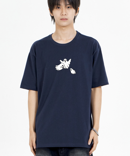 BY.L(バイエル)の「モンスターゴースト 半袖Tシャツ ネイビー(Tシャツ/カットソー・メンズ・その他・MEDIUM/LARGE/X-LARGE/XX-LARGE)」の1枚目の写真