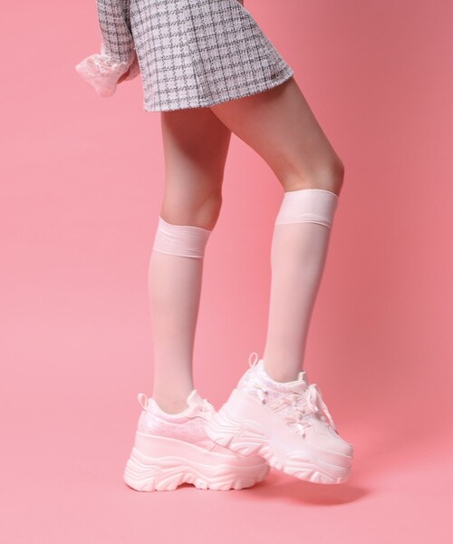 cs T&P（シーエスティーアンドピー）の「リボンレース 厚底スニーカー（スニーカー・レディース・ホワイト/ブラック・M/L/S/LL）」の11枚目の写真