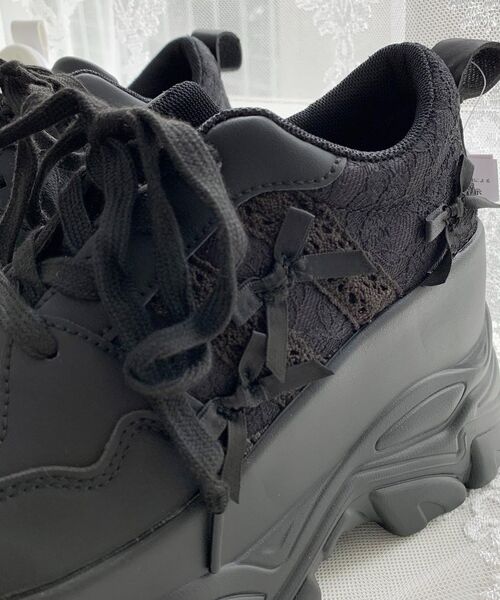 cs T&P（シーエスティーアンドピー）の「リボンレース 厚底スニーカー（スニーカー・レディース・ホワイト/ブラック・M/L/S/LL）」の13枚目の写真