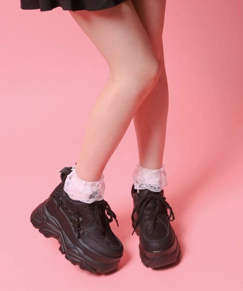 cs T&P（シーエスティーアンドピー）の「リボンレース 厚底スニーカー（スニーカー・レディース・ホワイト/ブラック・M/L/S/LL）」の14枚目の写真