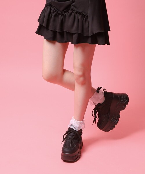 cs T&P（シーエスティーアンドピー）の「リボンレース 厚底スニーカー（スニーカー・レディース・ホワイト/ブラック・M/L/S/LL）」の15枚目の写真