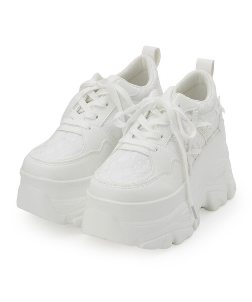 cs T&P（シーエスティーアンドピー）の「リボンレース 厚底スニーカー（スニーカー・レディース・ホワイト/ブラック・M/L/S/LL）」の18枚目の写真
